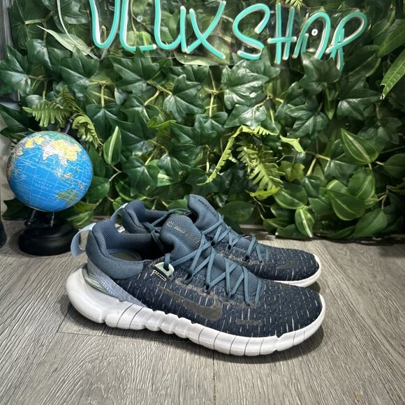 Nike Free Run 5.0 Next Nature Womens Running Shoes Sz 8 Navy White CZ1891-401 - Picture 1 of 8